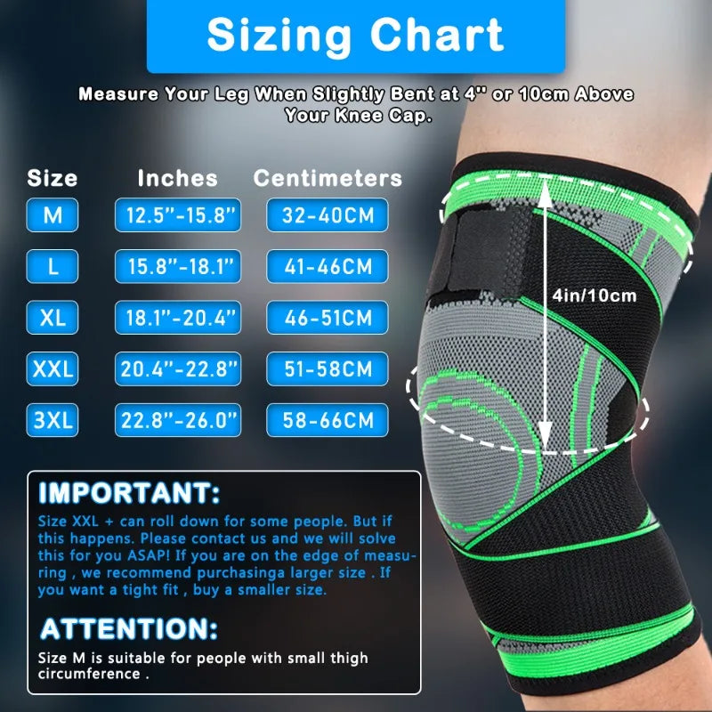 Men Women Sports Knee Support Compression Sleeves Joint Pain Arthritis Relief Running Fitness Elastic Wrap Brace Knee Pads